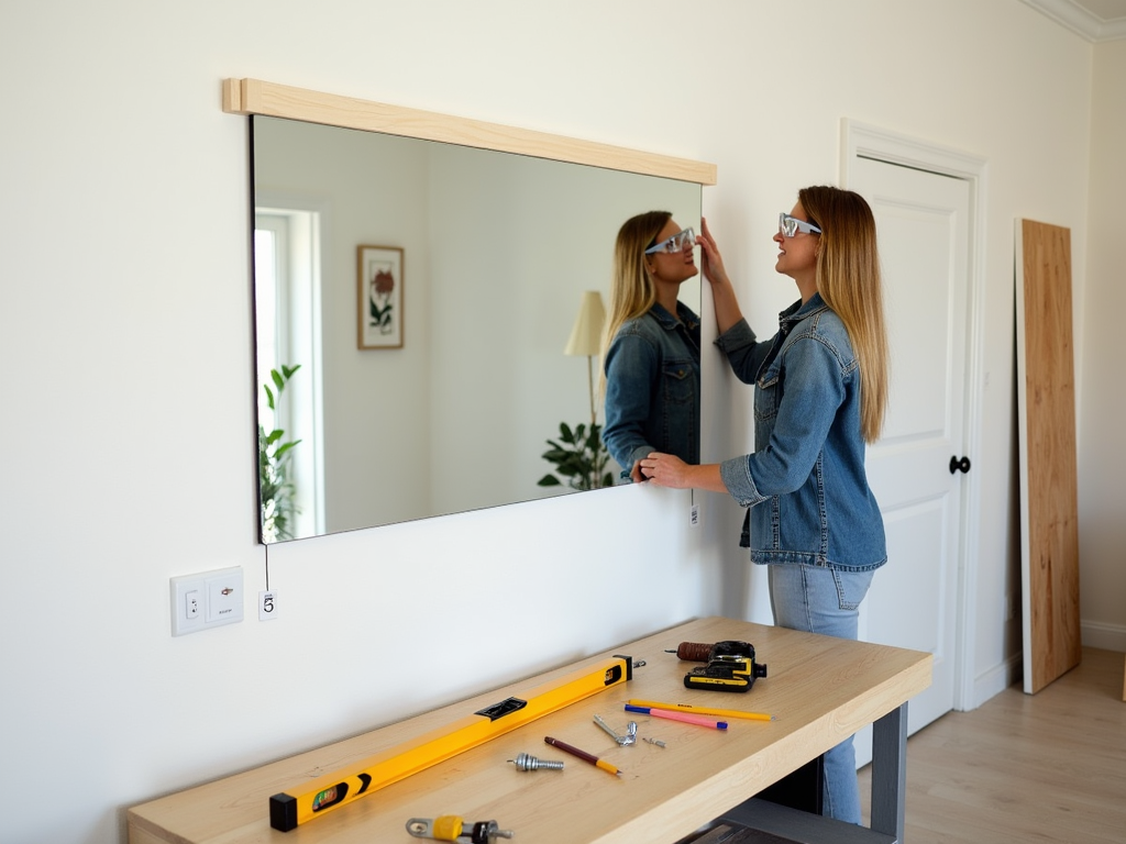 how to hang a heavy mirror